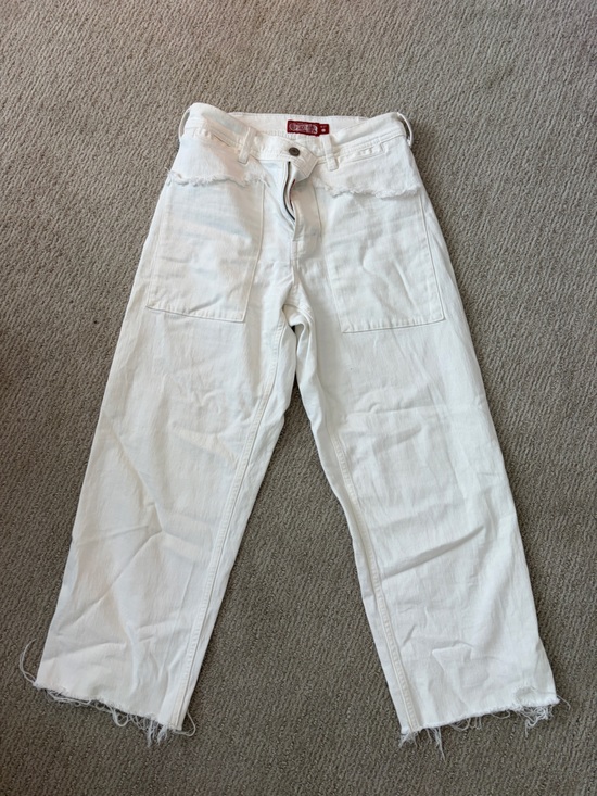 Lucky Brand Denim - Lucky Brand White Raw-Hem Denim Jeans